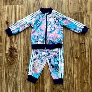 Baby Girls Adidas Track Suit - Size 9-12 months